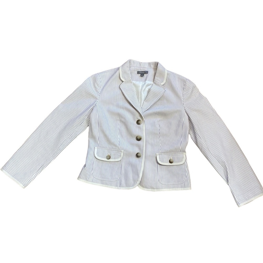 Ann Taylor Petite Lavender White Pin Stripped Blazer Women’s Size 4P